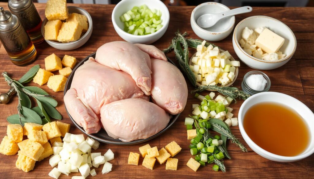 Chicken and Dressing Ingredients