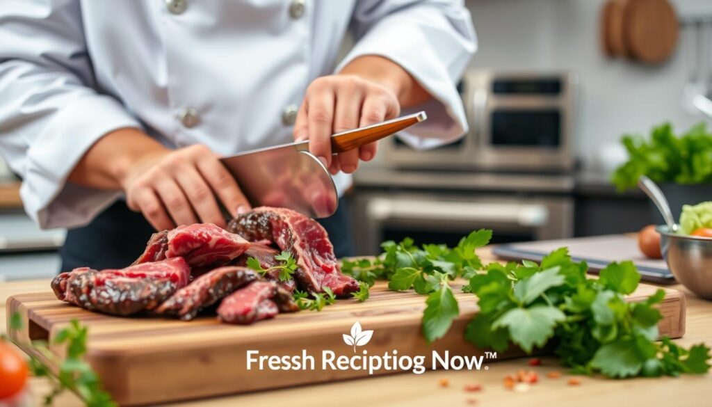 Preparing beef cheeks