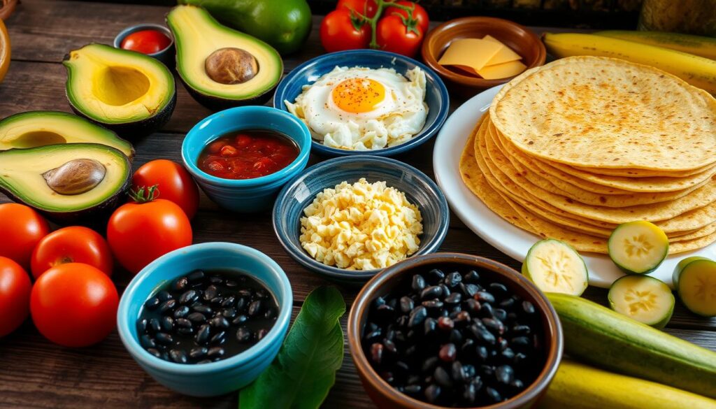 Salvadoran breakfast ingredients