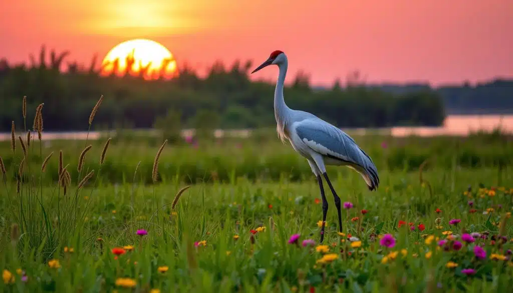 Sandhill Crane in Natural Habitat