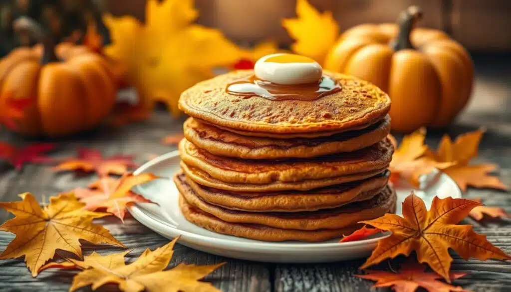 What are pumpkin pancakes made of?