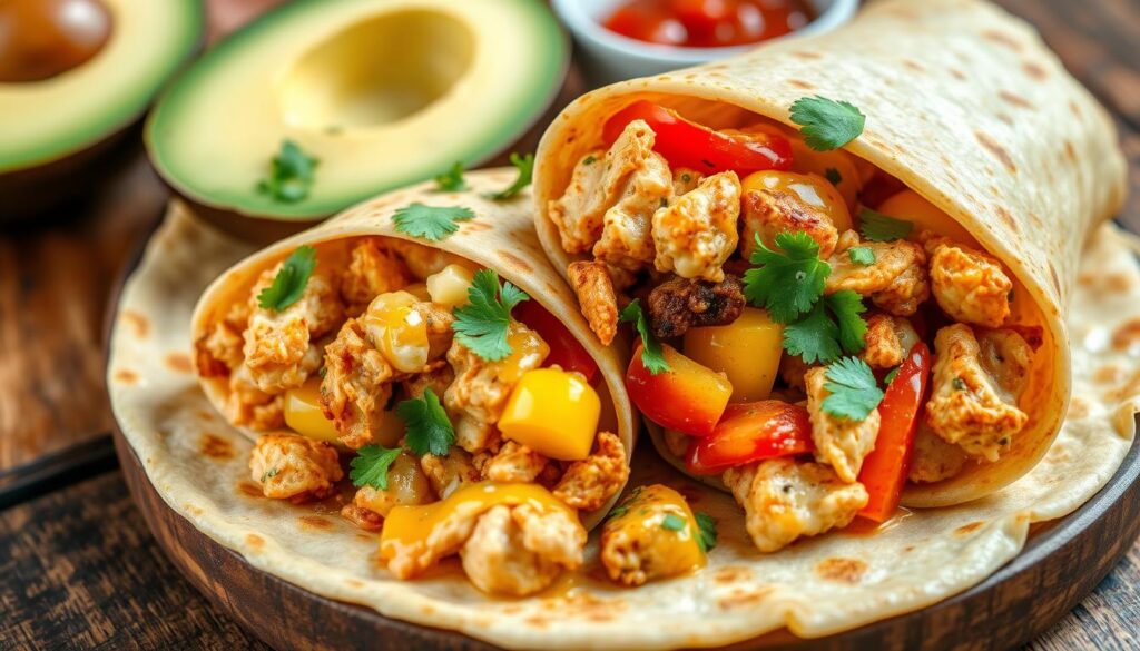 chicken burrito breakfast