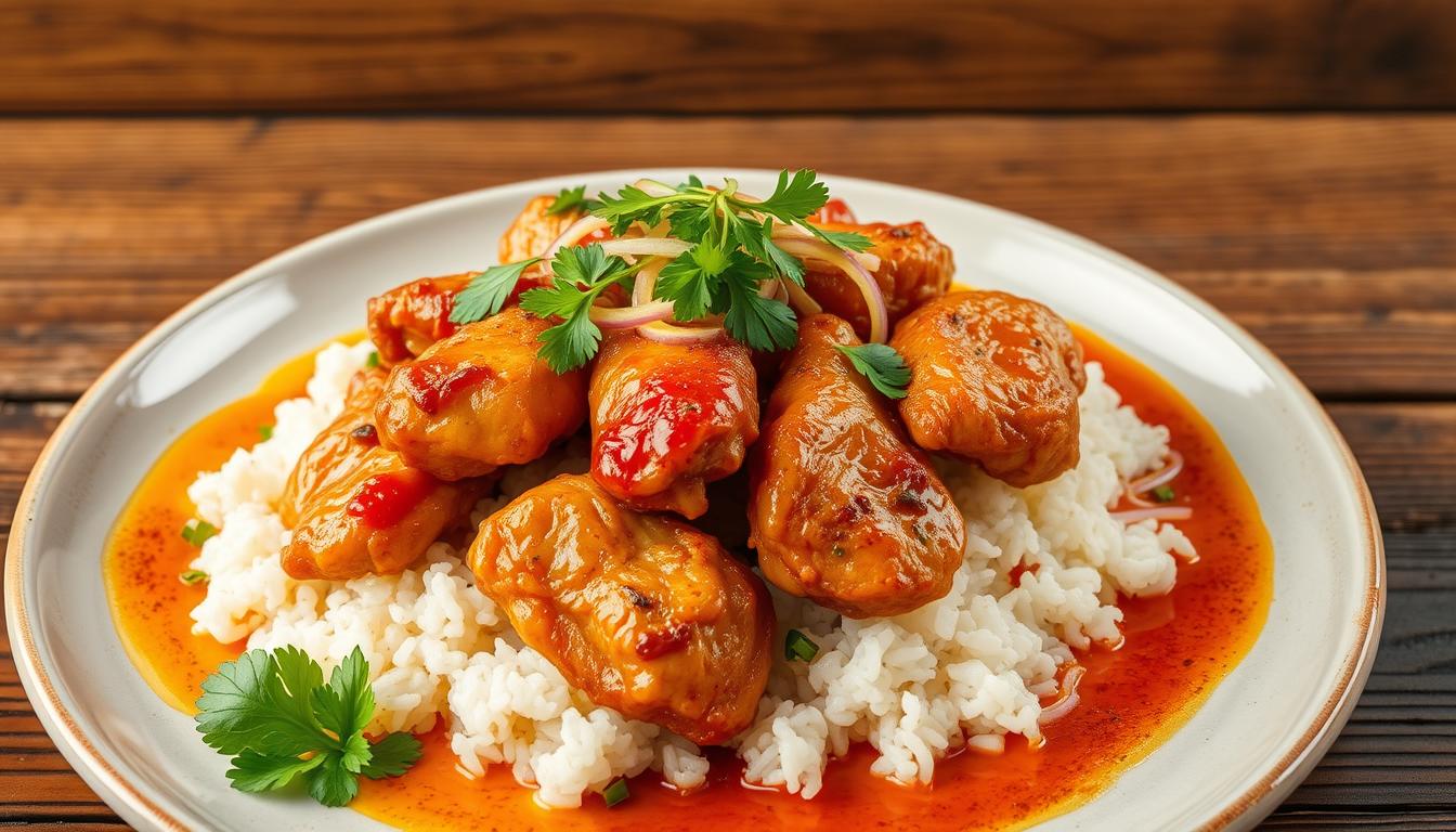 chicken over rice​