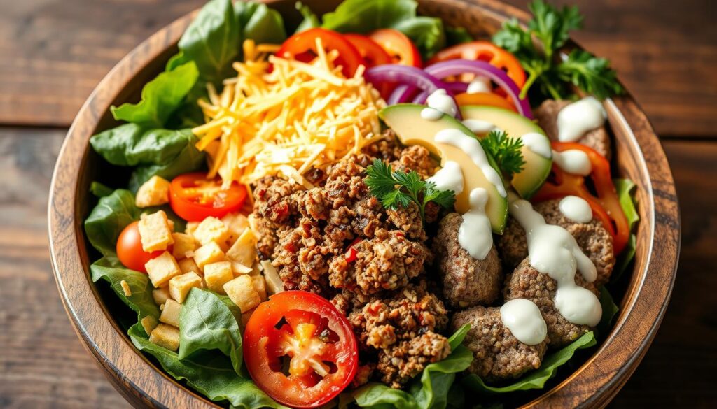 deconstructed burger bowls