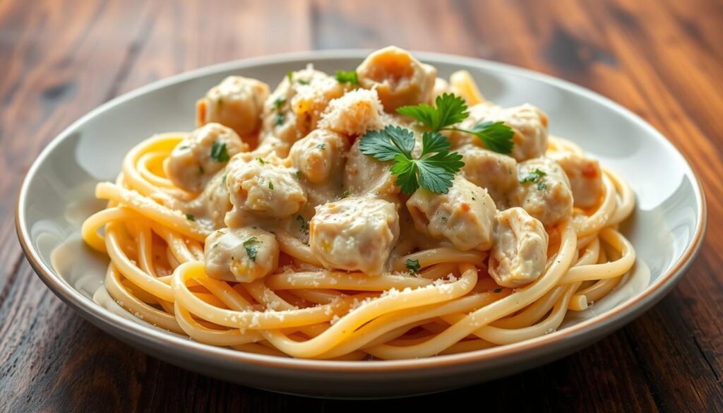 garlic parmesan chicken pasta