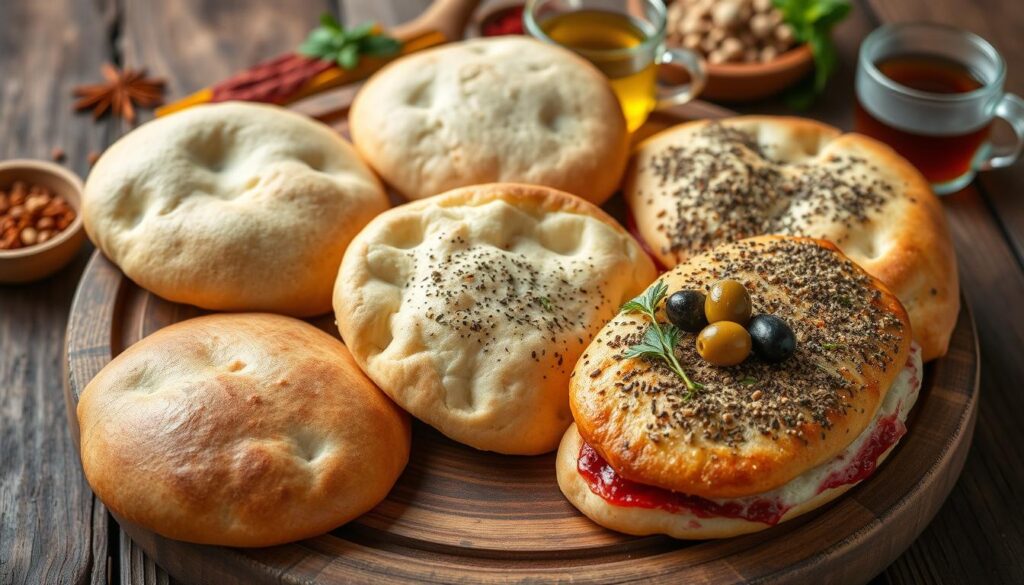 traditional arab breakfast breads